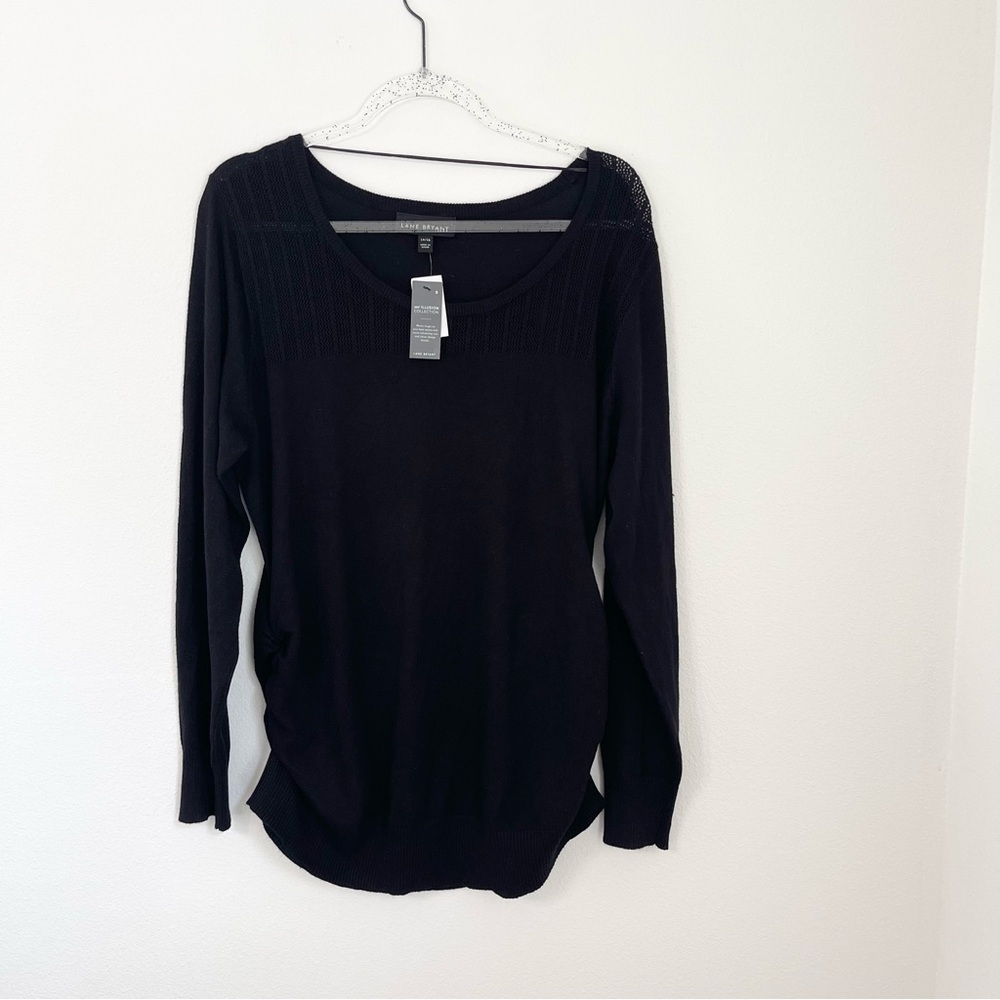 Lane Bryant Illusion Collection Ruched Side Slimming Sweater Size 14-16